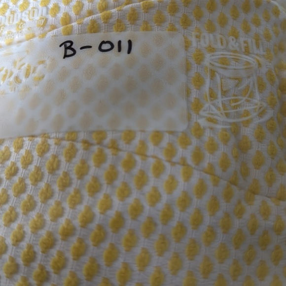 Talbots‎ 2-Piece Set Cotton Stretch Yellow Dot Jacquard Blazer & Skirt Sz 12 EUC - Picture 15 of 15